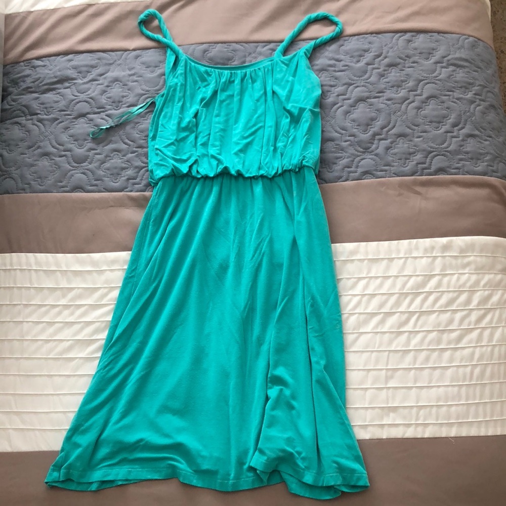 Ann Taylor Loft aqua sun dress